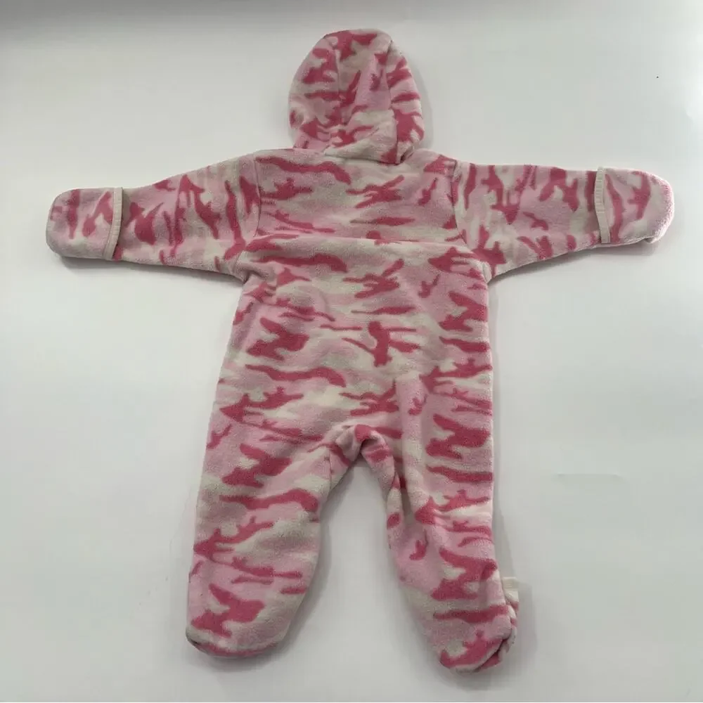 Columbia Fleece Winter Bodysuit Pink Camo Baby Girl